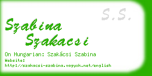 szabina szakacsi business card